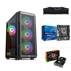 INTEL I3 14100F - RTX 4060 TI OC 8G - H610M-HVS - 500GB SSD - 16GB RAM FreeDOS Masaüstü Bilgisayar