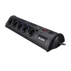 S-LINK SWV-PRZ010 1.8M 1860 JOULE 1.5MM 1 USB 1 TYPE C 2.1A/5V 16A 250V 3680W 10 LU AKIM KOR.PRİZ