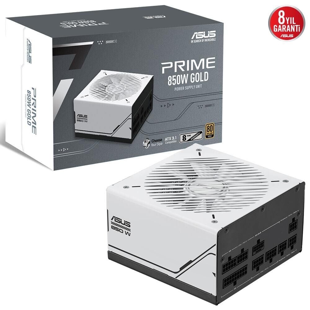 ASUS PRIME AP-850G 80+ GOLD 850W PCIE 5.1 VE ATX 3.1 UYUMLU 8 YIL GARANTİLİ MODÜLER GÜÇ KAYNAĞI 90YE00U0-B0NA00
