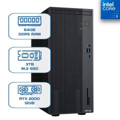 Asus ExpertCenter P500MV-C52108512B0D C5 210H 64 GB DDR5 3 TB M.2 SSD RTX 2000 12GB W11P Desktop