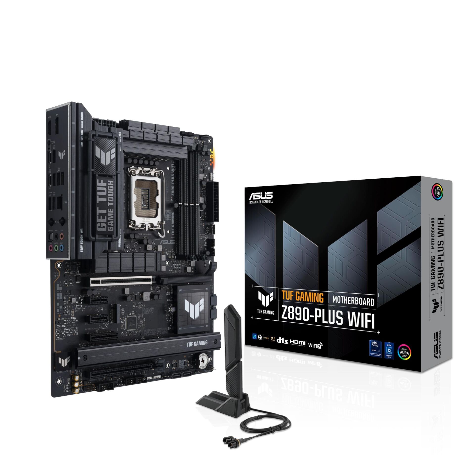 ASUS TUF GAMING Z890-PLUS LGA1851 DDR5 8600 DP HDMI USB4 4X M2 USB3.2 WIFI 7 + BT AURA RGB 2.5GBİT LAN ATX ANAKART 90MB1IQ0-M0EAY0