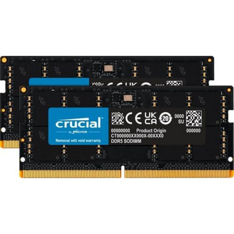 CRUCİAL NTB 128GB (2X64GB) 5600MHZ DDR5 CT2K64G56C46S5 SODIMM,1.1V CL46 NOTEBOOK RAM