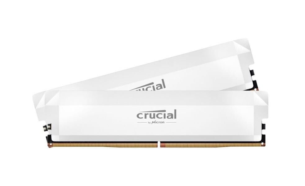 CRUCİAL PRO 32GB (2X16GB) OC DDR5 6000MHZ CP2K16G60C36U5W SOĞUTUCULU 1.35V UDIMM BEYAZ MASAÜSTÜ RAM