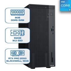 Asus ExpertCenter P500 P500MV-I513428512B0D i5 13420H 8 GB DDR5 512 GB M.2 SSD RTX PRO 2000 BLACKWELL 16GB W11P Desktop