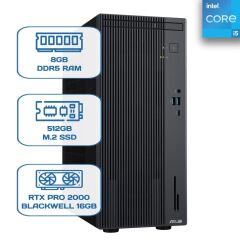 Asus ExpertCenter P500 P500MV-I513428512B0D i5 13420H 8 GB DDR5 512 GB M.2 SSD RTX PRO 2000 BLACKWELL 16GB W11P Desktop