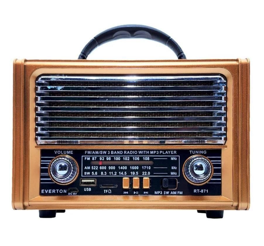 EVERTON RT-871BT BLUETOOTH FM-USB-TF CARD- NOSTALJİK RADYO