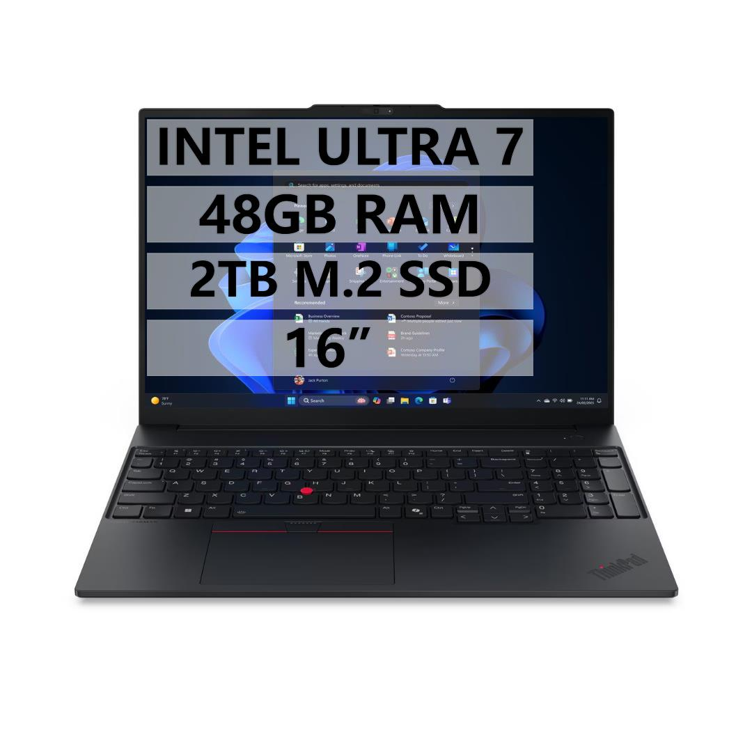 LENOVO THİNKPAD E16 GEN3 21SR006RTX U7-255H - 48GB RAM - 2TB M.2 SSD - W11P - 16'' TAŞINABİLİR BİLGİSAYAR