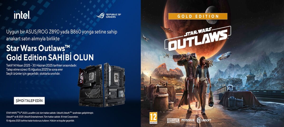 Intel, ASUS Z890 ve/veya B860 anakart satın alımlarında geçerli olacak yepyeni bir oyun paketi kampanyası başlattı!